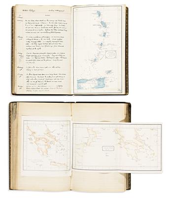 (ILLUSTRATED SHIP'S LOG.) Fawcett Wray, midshipman. Logs of H.M.S. Temeraire, Cruiser, Rodney, and Volage, January 1889 to May 1893.